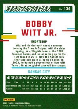 2023 Donruss - Career Stat Line #134 Bobby Witt Jr. Back