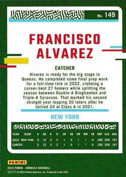 2023 Donruss - Career Stat Line #149 Francisco Alvarez Back