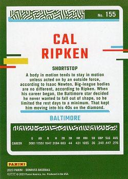 2023 Donruss - Career Stat Line #155 Cal Ripken Back