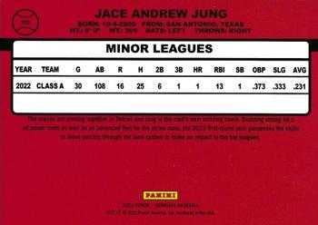 2023 Donruss - Career Stat Line #252 Jace Jung Back