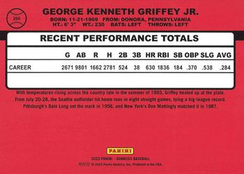 2023 Donruss - Career Stat Line #260b Ken Griffey Jr. Back