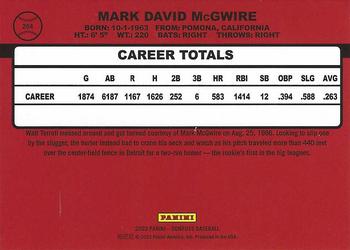 2023 Donruss - Career Stat Line #264 Mark McGwire Back