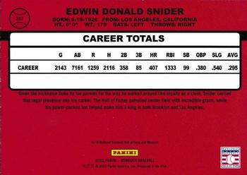 2023 Donruss - Career Stat Line #282 Duke Snider Back