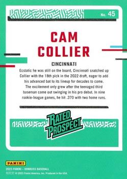 2023 Donruss - Season Stat Line #45 Cam Collier Back