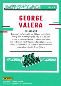 2023 Donruss - Season Stat Line #77 George Valera Back