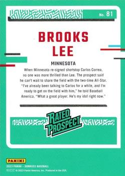 2023 Donruss - Season Stat Line #81 Brooks Lee Back