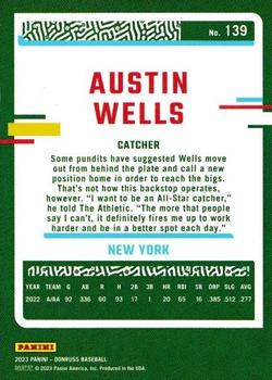 2023 Donruss - Season Stat Line #139 Austin Wells Back
