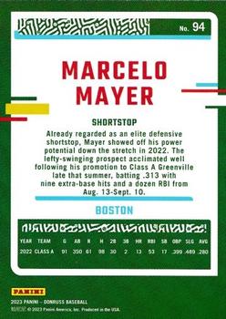 2023 Donruss - On Fire #94 Marcelo Mayer Back