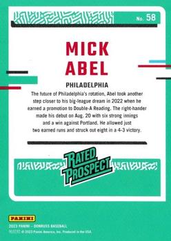 2023 Donruss - Presidential Collection #58 Mick Abel Back