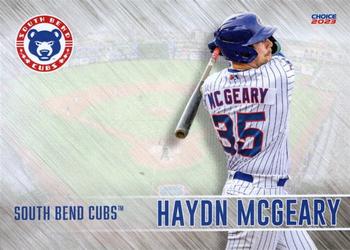 2023 Choice South Bend Cubs #16 Haydn McGeary Front