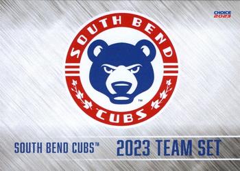 2023 Choice South Bend Cubs #NNO Checklist Front