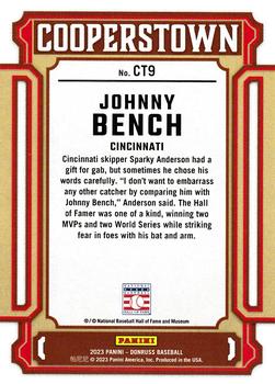 2023 Donruss - Cooperstown Rapture #CT9 Johnny Bench Back