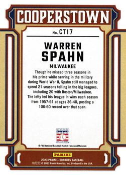 2023 Donruss - Cooperstown Rapture #CT17 Warren Spahn Back