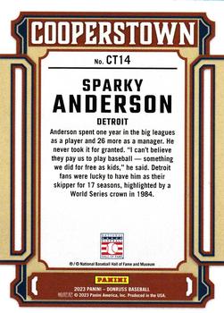 2023 Donruss - Cooperstown Vector #CT14 Sparky Anderson Back