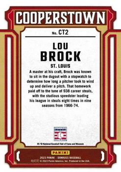2023 Donruss - Cooperstown Silver #CT2 Lou Brock Back