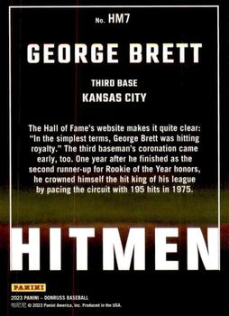 2023 Donruss - Hitmen #HM7 George Brett Back