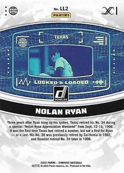 2023 Donruss - Locked & Loaded #LL2 Nolan Ryan Back