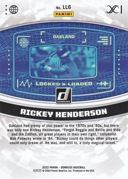 2023 Donruss - Locked & Loaded #LL6 Rickey Henderson Back