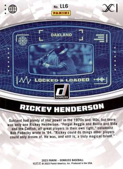 2023 Donruss - Locked & Loaded Vector #LL6 Rickey Henderson Back