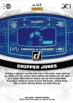 2023 Donruss - Locked & Loaded Silver #LL3 Chipper Jones Back