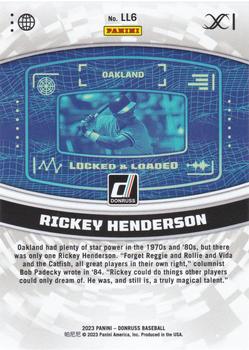 2023 Donruss - Locked & Loaded Silver #LL6 Rickey Henderson Back