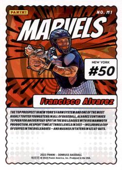 2023 Donruss - Marvels Silver #M1 Francisco Alvarez Back
