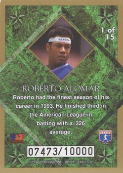 1994 Leaf - Gold Leaf Stars #1 Roberto Alomar Back