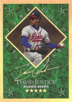 1994 Leaf - Gold Leaf Stars #3 David Justice Front