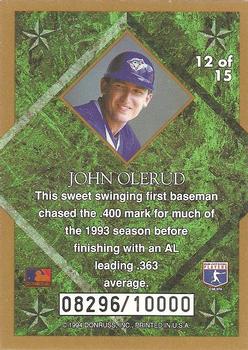 1994 Leaf - Gold Leaf Stars #12 John Olerud Back