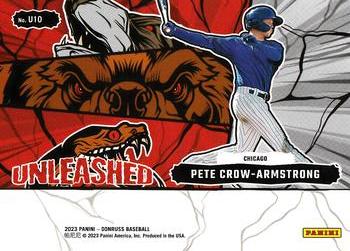2023 Donruss - Unleashed Pink Fireworks #U10 Pete Crow-Armstrong Back