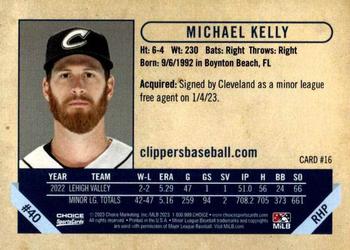 2023 Choice Columbus Clippers #16 Michael Kelly Back