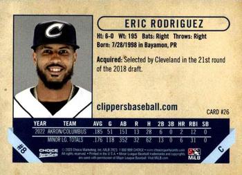2023 Choice Columbus Clippers #26 Eric Rodriguez Back