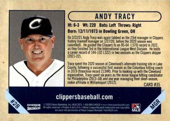 2023 Choice Columbus Clippers #35 Andy Tracy Back
