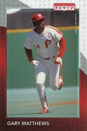 2023 Philadelphia Phillies Alumni Photo Cards #NNO Gary Matthews Front