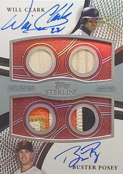 2023 Topps Sterling - Sterling Sets Dual Autograph Relics Red #SDAR-CP Buster Posey / Will Clark Front