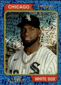 2023 Topps Heritage - Chrome Blue Sparkle Refractor #9 Luis Robert Front