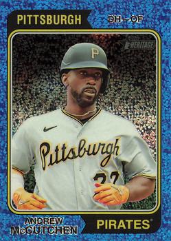 2023 Topps Heritage - Chrome Blue Sparkle Refractor #538 Andrew McCutchen Front