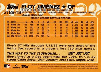 2023 Topps - 1988 Topps Baseball 35th Anniversary Blue (Series Two) #2T88-18 Eloy Jiménez Back