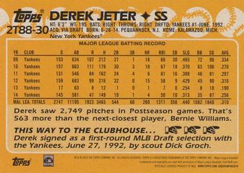 2023 Topps - 1988 Topps Baseball 35th Anniversary Blue (Series Two) #2T88-30 Derek Jeter Back