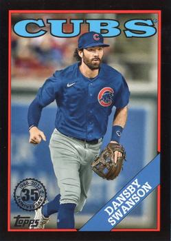2023 Topps - 1988 Topps Baseball 35th Anniversary Black (Series Two) #2T88-21 Dansby Swanson Front
