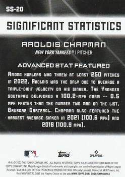 2023 Topps - Significant Statistics #SS-20 Aroldis Chapman Back