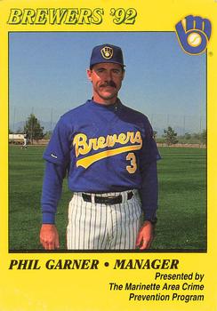 1992 Milwaukee Brewers Police - Marinette Area Crime Prevention Program #NNO Phil Garner Front