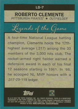 2023 Topps - Legends of the Game #LG-7 Roberto Clemente Back