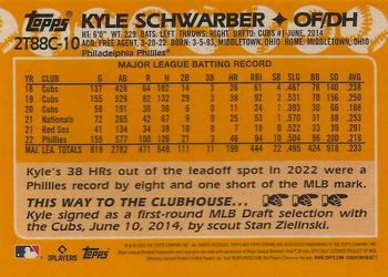 2023 Topps - 1988 Topps Baseball 35th Anniversary Chrome Silver Pack (Series Two) #2T88C-10 Kyle Schwarber Back