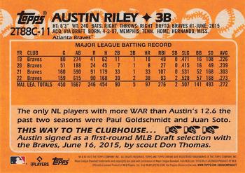 2023 Topps - 1988 Topps Baseball 35th Anniversary Chrome Silver Pack (Series Two) #2T88C-11 Austin Riley Back