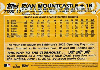 2023 Topps - 1988 Topps Baseball 35th Anniversary Chrome Silver Pack (Series Two) #2T88C-12 Ryan Mountcastle Back