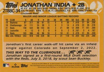 2023 Topps - 1988 Topps Baseball 35th Anniversary Chrome Silver Pack (Series Two) #2T88C-34 Jonathan India Back