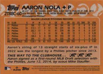 2023 Topps - 1988 Topps Baseball 35th Anniversary Chrome Silver Pack (Series Two) #2T88C-60 Aaron Nola Back