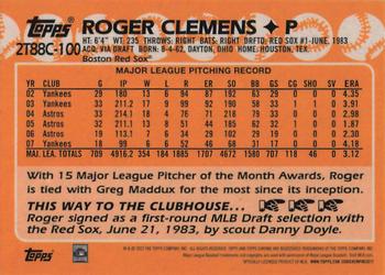 2023 Topps - 1988 Topps Baseball 35th Anniversary Chrome Silver Pack (Series Two) #2T88C-100 Roger Clemens Back