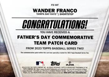 2023 Topps - Father's Day Commemorative Team Patches #FD-WF Wander Franco Back